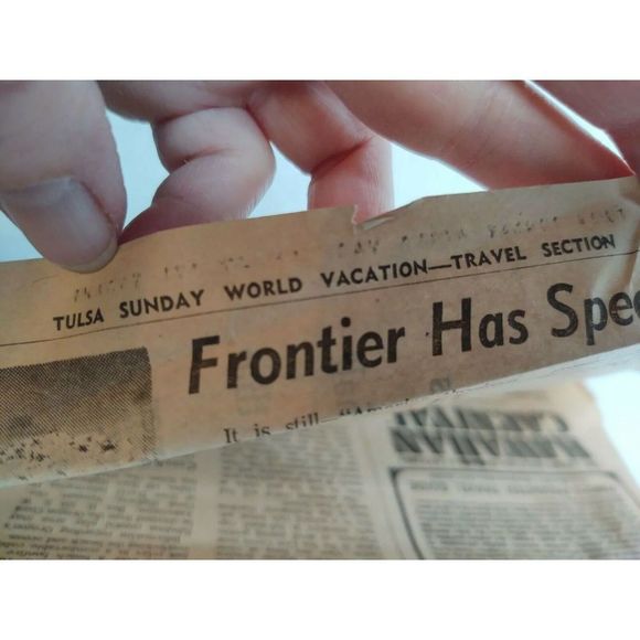 Vintage 1960s Tulsa World Frontier Airlines Advertisement Travel Vacation Ad - Picture 4 of 6